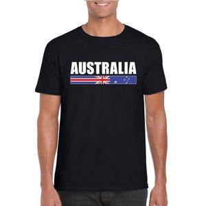 Australische supporter t-shirt zwart voor heren 2XL  -