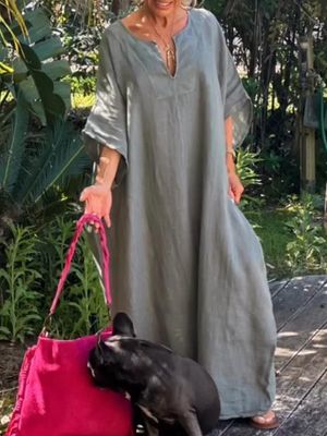 Casual Cotton Loose Dress Casual Cotton Loose Dress