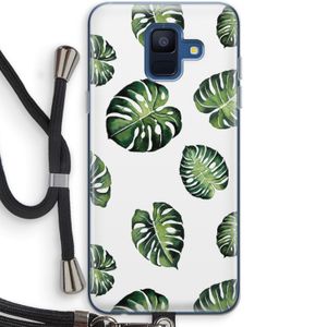 Tropische bladeren: Samsung Galaxy A6 (2018) Transparant Hoesje met koord