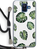 Tropische bladeren: Samsung Galaxy A6 (2018) Transparant Hoesje met koord