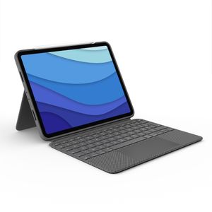Logitech Combo Touch Apple iPad Pro 11 inch (2022/2021/2020) Toetsenbord Hoes QWERTY Grijs