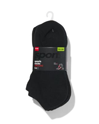 HEMA Dames enkelsokken sport allround met badstof - 5 paar zwart (zwart)