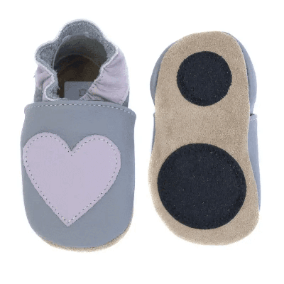 Hobea babyslofjes extra antislip Herz rosa-26-27