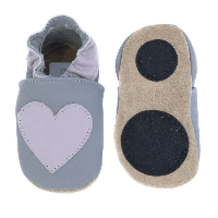 Hobea babyslofjes extra antislip Herz rosa-26-27