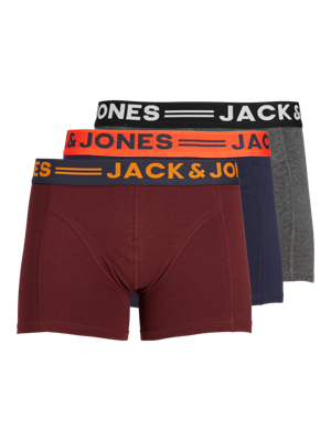 Jack & Jones Boxershorts JACLICHFIELD Trunks 3-pack Burgundy-L