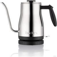 BODUM - BISTRO Waterkoker met lange uitloop, 1.200 W, 1,0 l, roestvrij staal