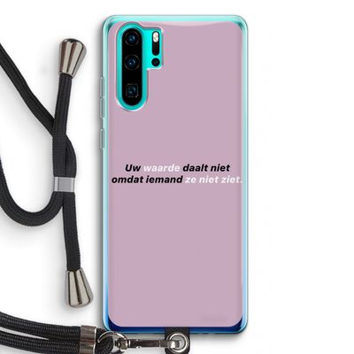 uw waarde daalt niet: Huawei P30 Pro Transparant Hoesje met koord