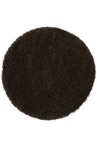 Hoogpolig vloerkleed shaggy Plus 964 5cm hoogte - bruin gemêleerd Ø120cm Rond