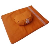 Meditatieset met kussen halve maan - Oranje Meditatieset met kussen halve maan - Oranje