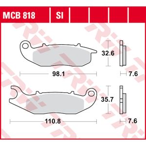 TRW Remblokken, en remschoenen voor de moto, MCB818SI Sinter offroad