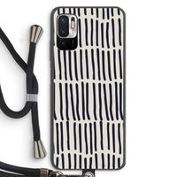 Moroccan stripes: Xiaomi Redmi Note 10 5G Transparant Hoesje met koord