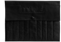 MUUD Oslo XL Black - Handgemaakt leren etuit voor sokkennaalden en verwisselbare breinaalden 22x28cm