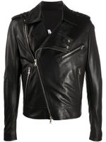Balmain veste de moto à détails de zips - Noir