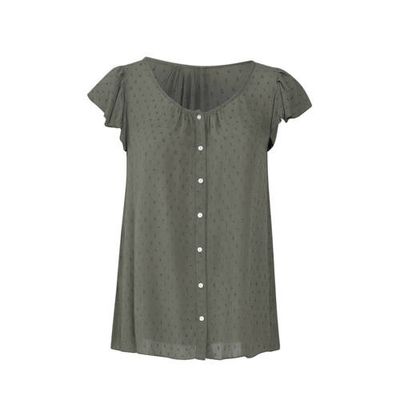 Paprika blouse met ruches kaki Paprika blouse met ruches kaki