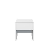 2e Halve Prijs Leen Bakker - Nachtkastje Bobby - 1 Lade - Spaanplaat - Wit - 39.7x41.3x33.3 Cm