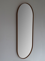 Sub 148 ovale spiegel met lijst 90 x 38 cm, mat zwart