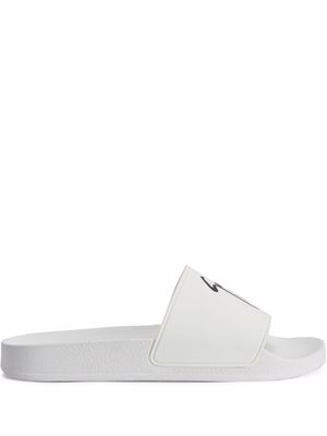 Giuseppe Zanotti claquettes Brett à logo signature - Blanc