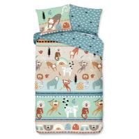 Dekbedovertrek Katoen Play Natuur & Dieren 140x200 Cm Ademend Good Morning - Dekbed-Discounter.nl