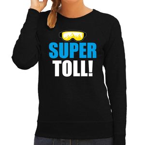 Apres ski trui Supertoll zwart dames - Wintersport sweater - Foute apres ski outfit