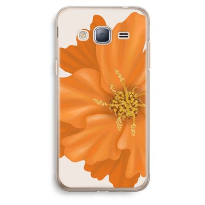Orange Ellila flower: Samsung Galaxy J3 (2016) Transparant Hoesje