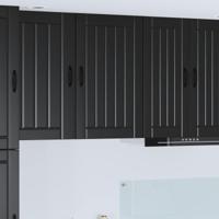 Keukenkast Zwart 50 x 31 x 80 cm Bewerkt hout