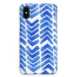 Blauwe pijlen: iPhone XS Max Volledig Geprint Hoesje
