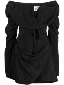 Vivienne Westwood robe-corset courte à manches longues - Noir