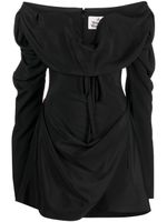 Vivienne Westwood robe-corset courte à manches longues - Noir - thumbnail