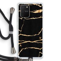 Gouden marmer: Samsung Galaxy S10 Lite Transparant Hoesje met koord