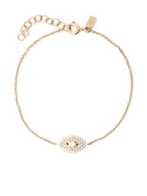 Ef Collection bracelet Evil Eye en or blanc 14ct serti de diamants
