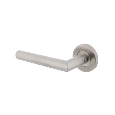 Intersteel Gatdeel links deurkruk Jura hoek 90° op rozet EN1906/4 - RVS