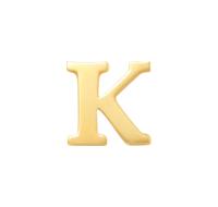 Minimalistische letter oorbelknopje - 14K GOUD - Goud - K