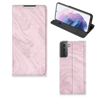 Samsung Galaxy S21 Plus Standcase Marble Pink - Origineel Cadeau Vriendin - thumbnail