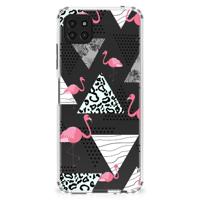 Samsung Galaxy A22 5G Case Anti-shock Flamingo Triangle Samsung Galaxy A22 5G Case Anti-shock Flamingo Triangle