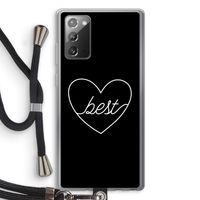 Best heart black: Samsung Galaxy Note 20 / Note 20 5G Transparant Hoesje met koord