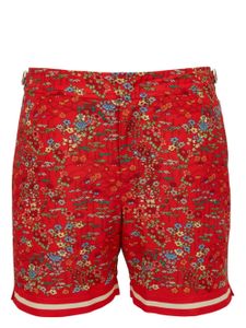 Orlebar Brown short de bain Bulldog à fleurs - Rouge