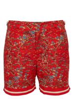 Orlebar Brown short de bain Bulldog à fleurs - Rouge - thumbnail