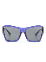 Versace Eyewear lunettes de soleil oversize à plaque logo - Violet