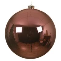 Decoris Kerstbal - lippenstift roze - groot - D14 cm - kunststof - glans Decoris Kerstbal - lippenstift roze - groot - D14 cm - kunststof - glans