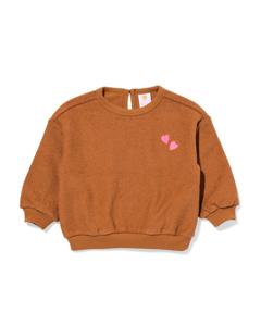 HEMA Babysweater Hartjes Bruin (bruin)