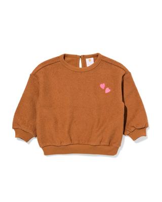 HEMA Babysweater Hartjes Bruin (bruin)