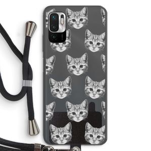 Kitten: Xiaomi Redmi Note 10 5G Transparant Hoesje met koord