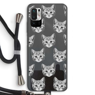 Kitten: Xiaomi Redmi Note 10 5G Transparant Hoesje met koord