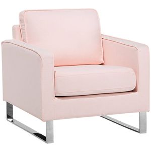 Beliani VIND - Fauteuil-Roze-Polyester