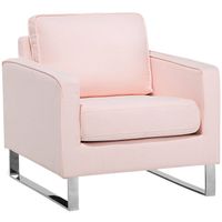 Beliani VIND - Fauteuil-Roze-Polyester - thumbnail