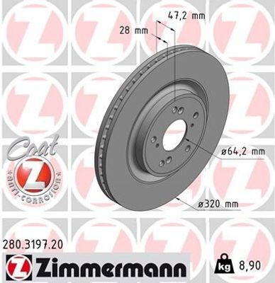 Remschijf COAT Z 280319720