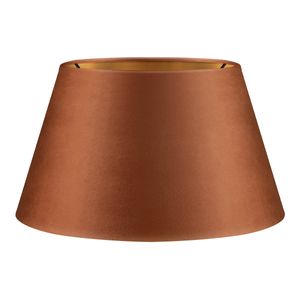 LAMPENKAP ROND 30/20/17 VELVET BRUIN - GOUD