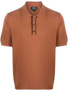 A.P.C. polo Jacky en coton Pima - Marron