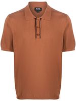 A.P.C. polo Jacky en coton Pima - Marron