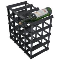 Vinata Savena wijnrek - zwart - 20 flessen - wijnrekken - flessenrek - wijnrek hout metaal - wijnrek staand - wijn rek - - thumbnail